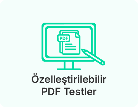 özelleştirilebilir pdf testler oluştur.