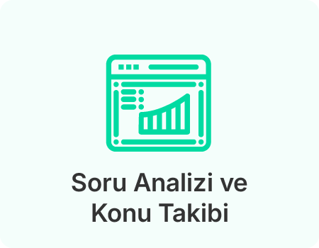 öğrencilerin soru analizi ve konu takibini yap.